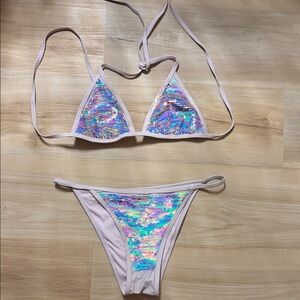 Iridescent Sequin Bikini Set
